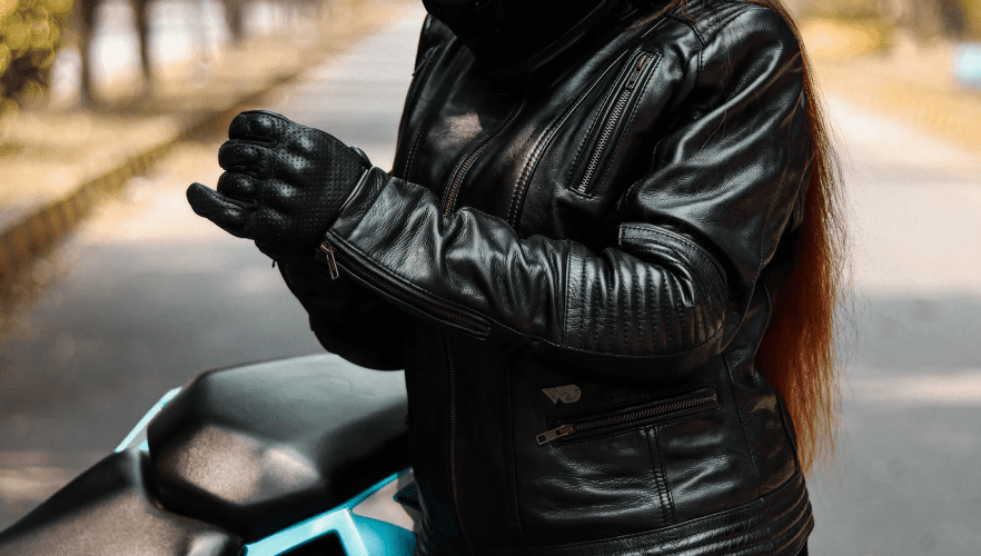 Diva Lady Leather Motorcycle Jacket