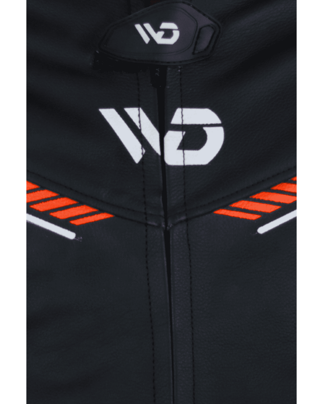 WD CARBON GP 2-PC - Red - Motorcycle Leather Suit - Front Logo View