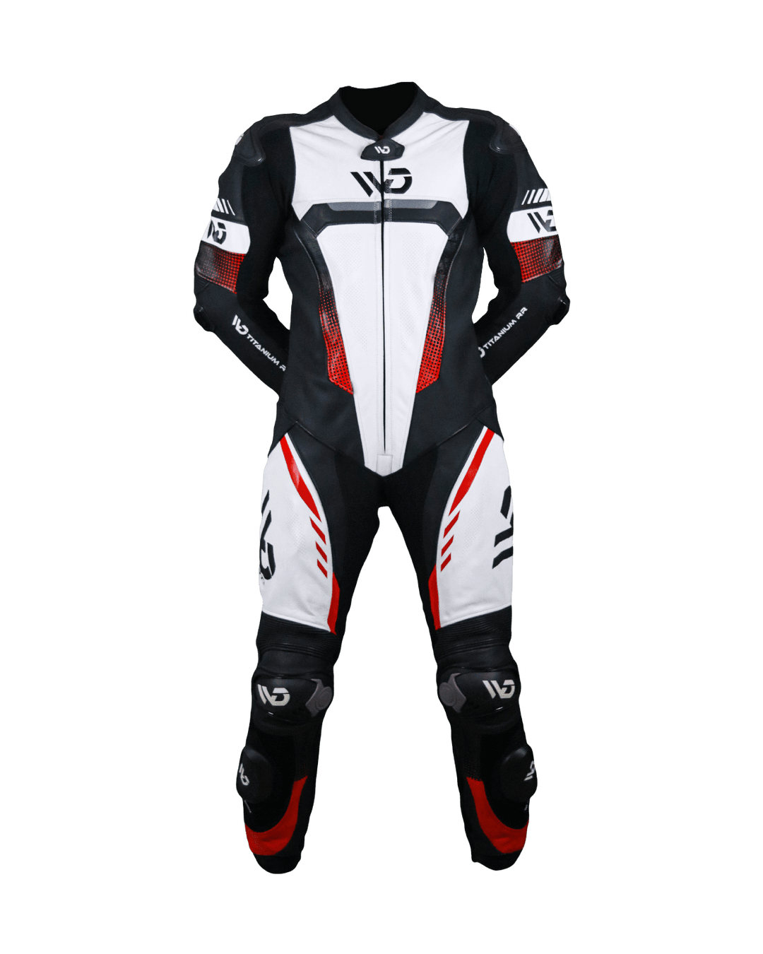 Titanium RR Motorcycle Suit - Front View