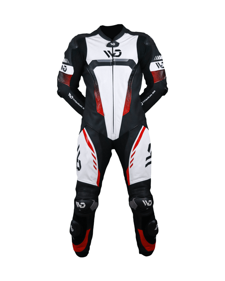 Titanium RR Motorcycle Suit - Front View