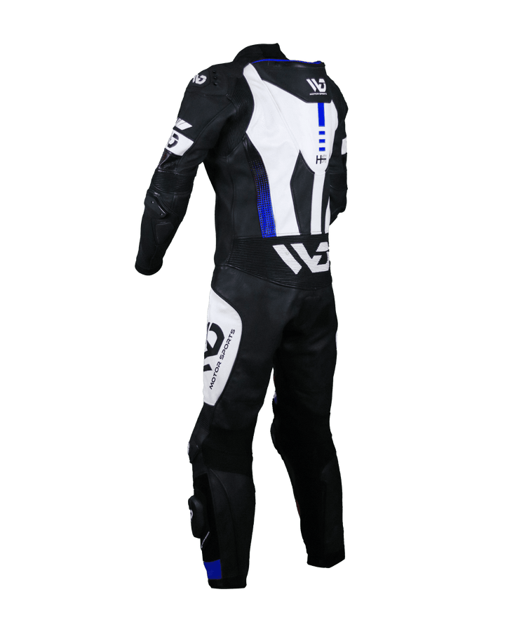 Titanium RR Motorcycle Suit - Back side View Blue colour