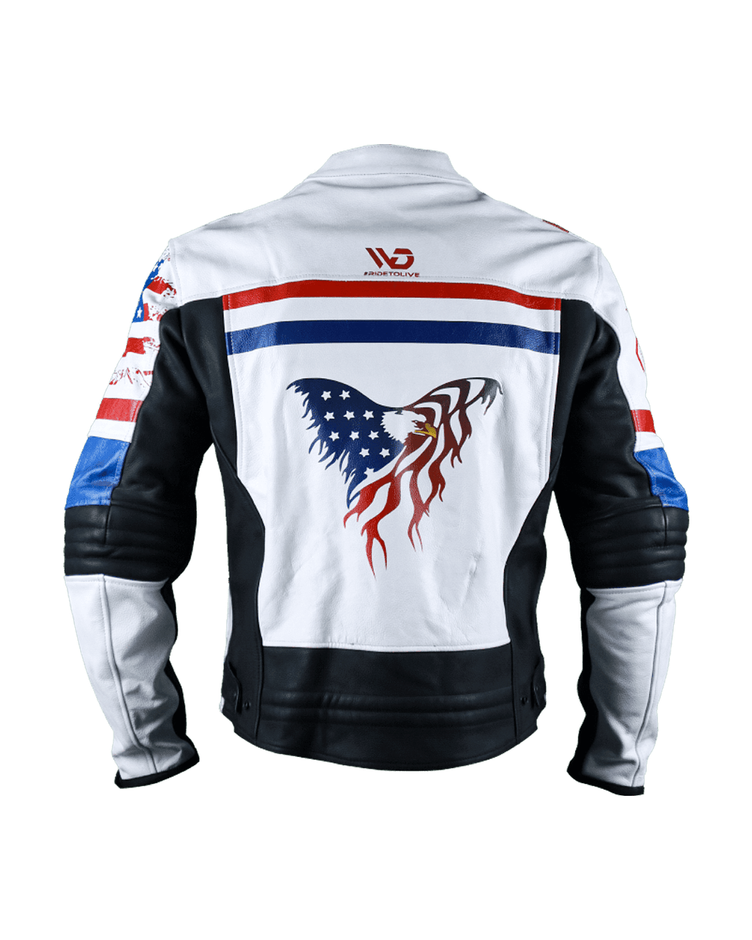 Autonomy Leather Motorcycle Jacket - Back View