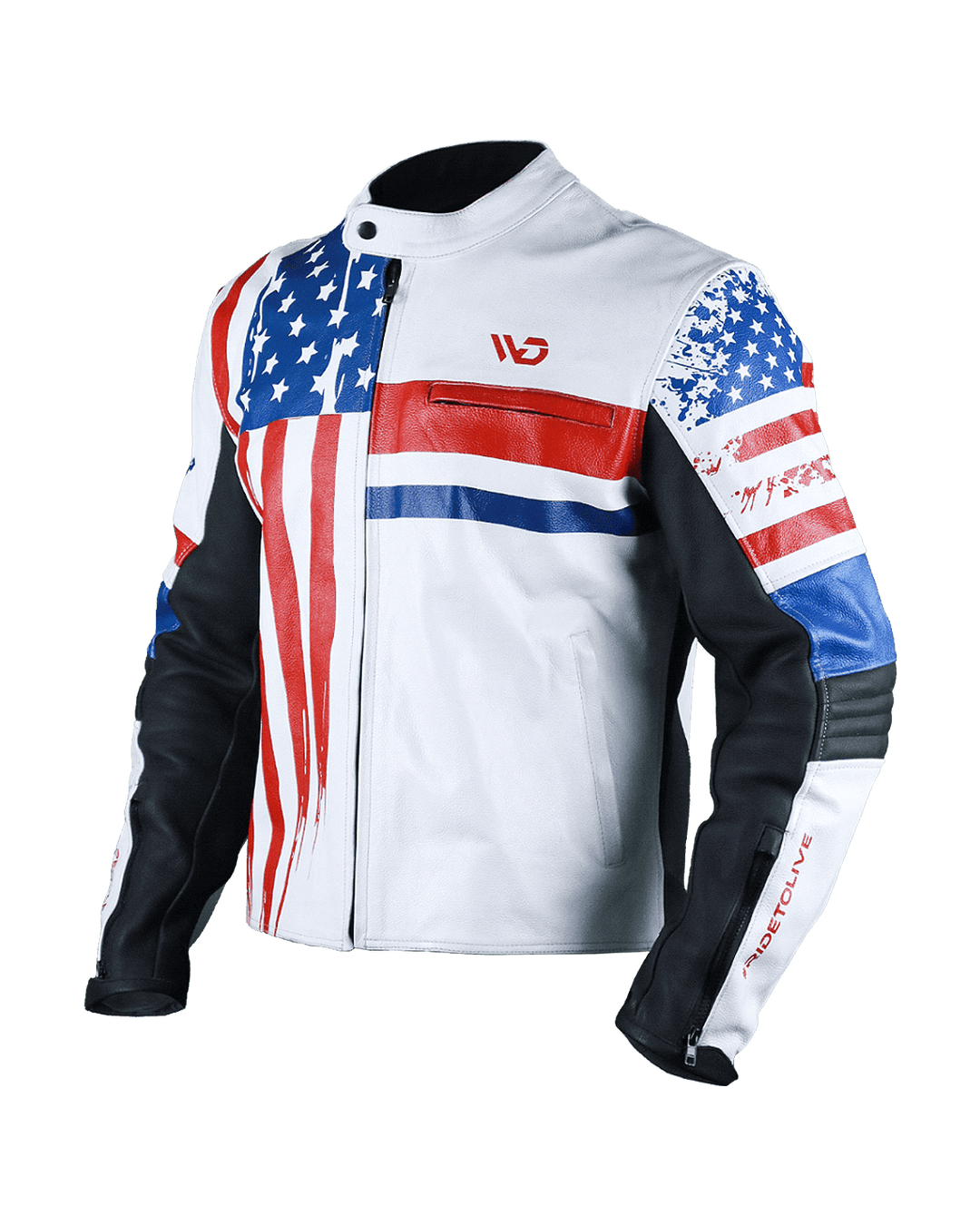 WD Autonomy Leather Motorcycle Jacket - Front Side Pose