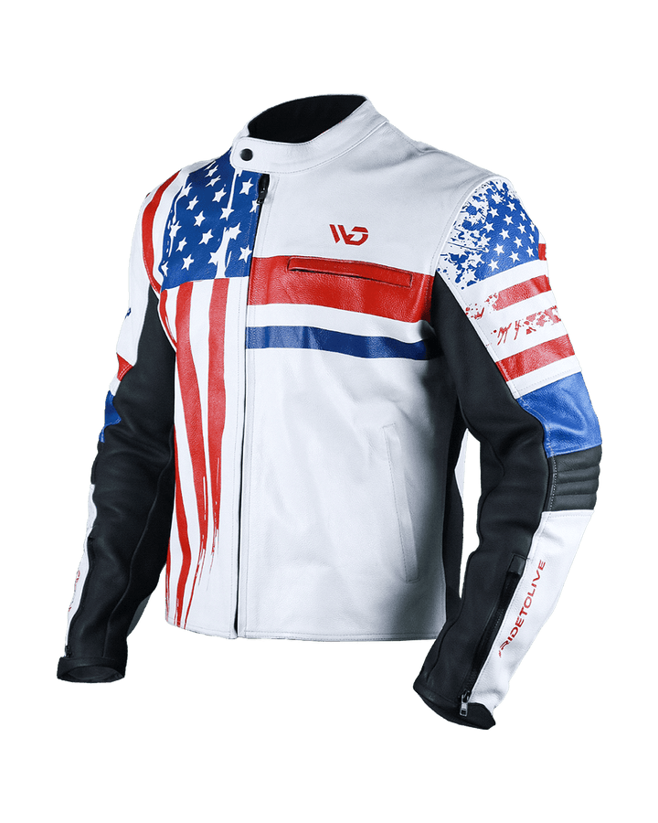 WD Autonomy Leather Motorcycle Jacket, Side Pose