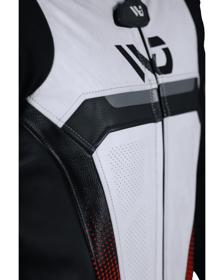 Titanium RR Motorcycle Suit - Front Chest View