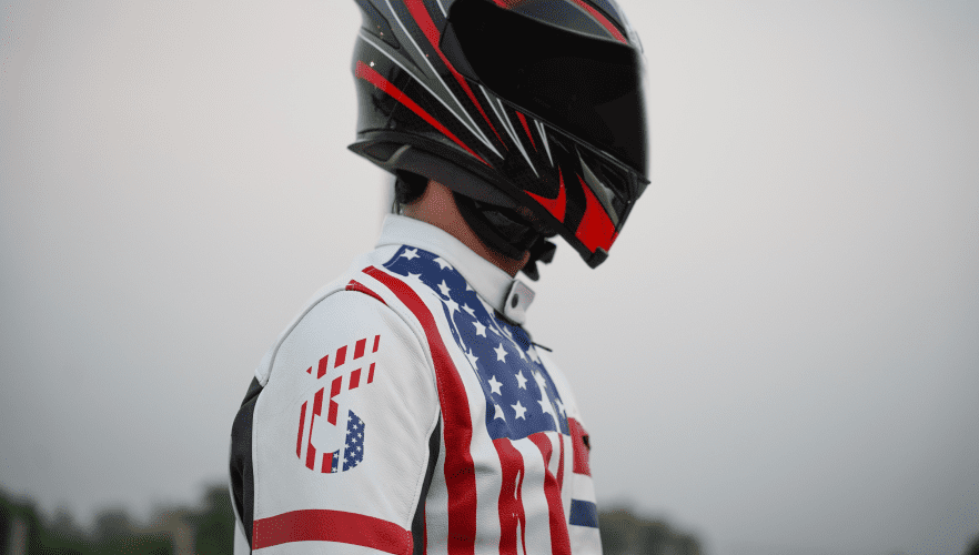 American Flag Leather Jacket | AUTONOMY