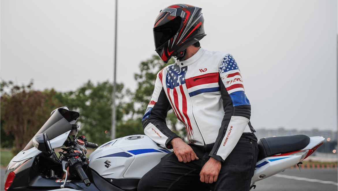 American Flag Leather Jacket | AUTONOMY