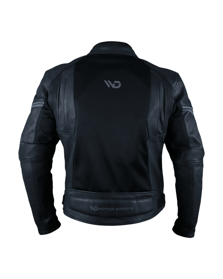 Aston Leather Motorcycle Jacket - Back View