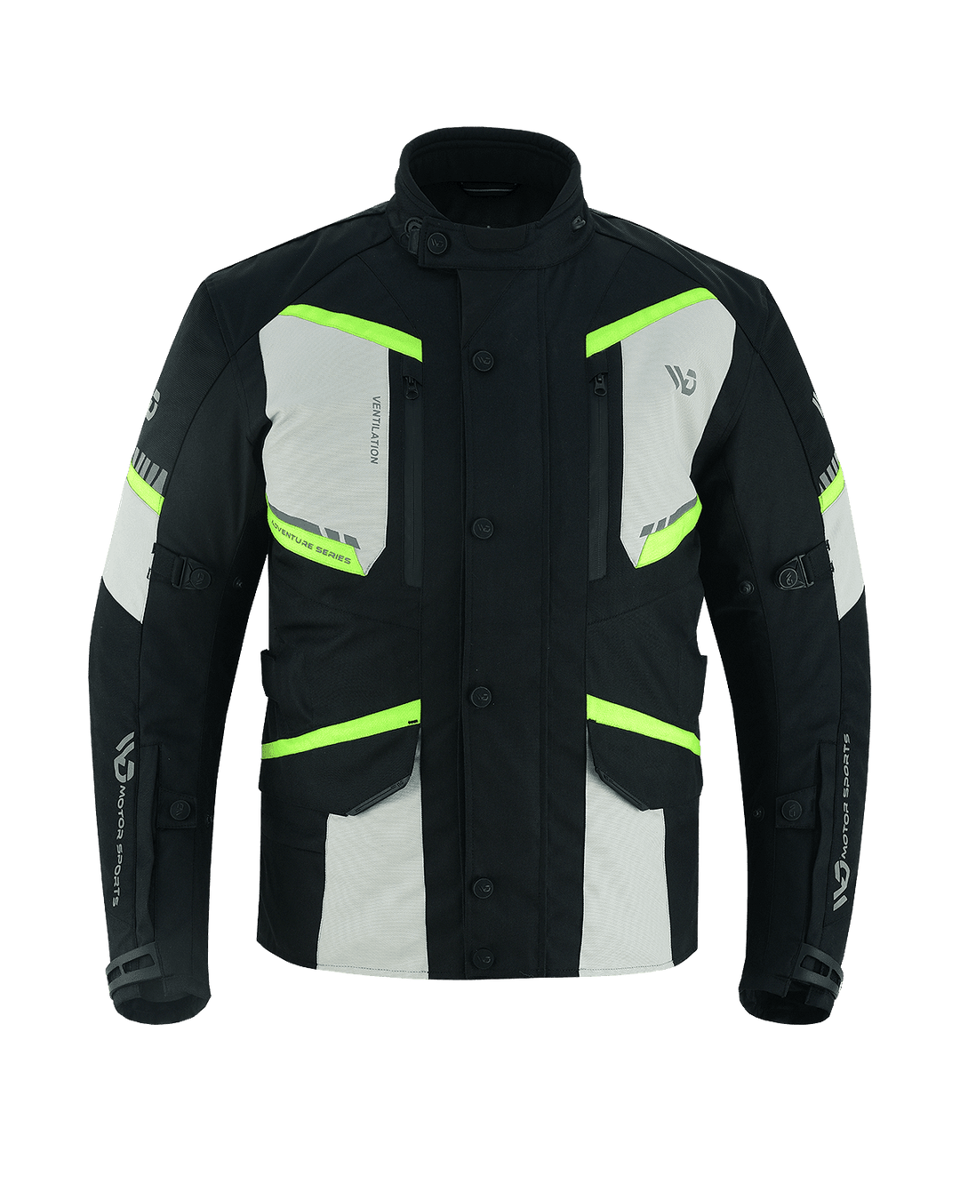 Alpha Textile Jacket - Front View: Ride in style with this modern and durable motorcycle jacket