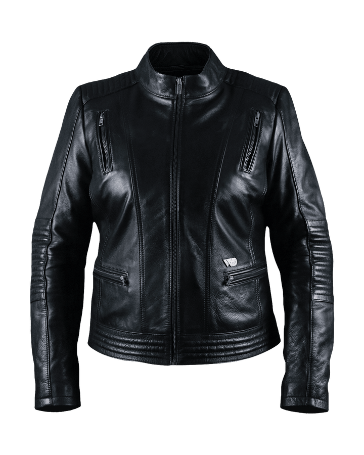 Wade Leather Motorcycle Jacket - Front View