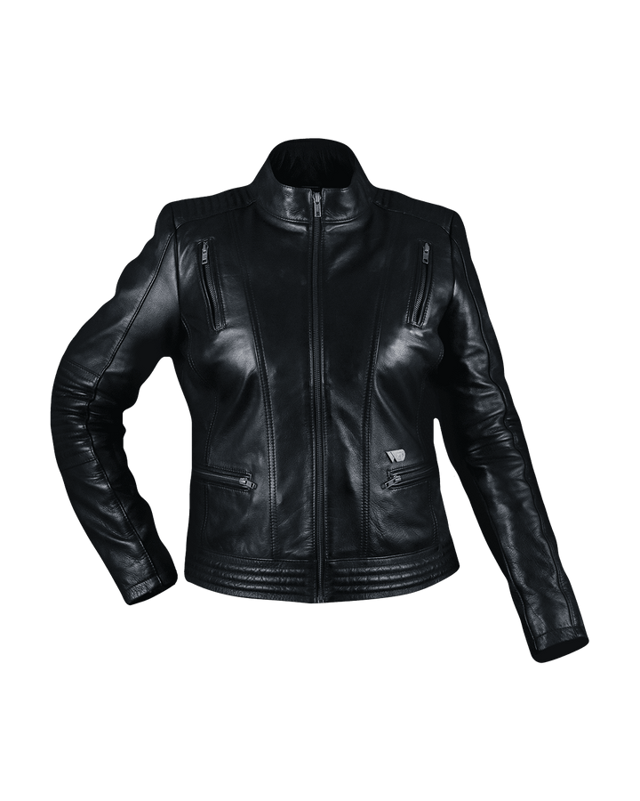 Wade Leather Motorcycle Jacket - Arm pose Front View