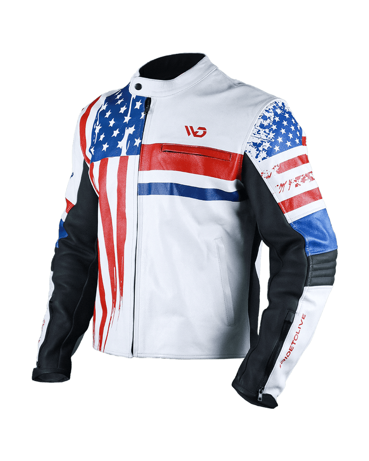 American Flag Leather Jacket