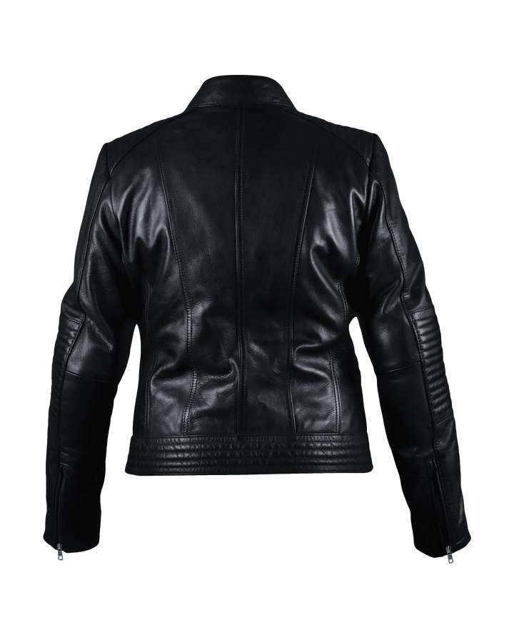 Wade Leather Motorcycle Jacket - Front View