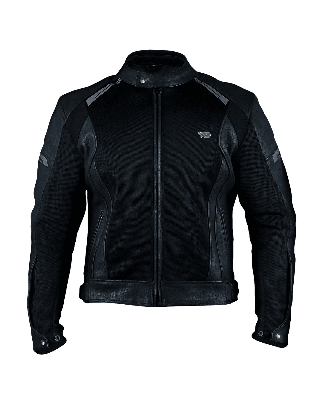 Aston Leather Motorcycle Jacket - Front View