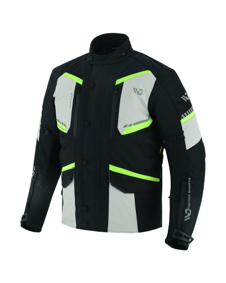 Alpha Textile Jacket - Front Tilt View: Ride in style with this modern and durable motorcycle jacket